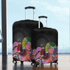 Australia Rainbow Serpent Aboriginal Luggage Cover - Dreamtime Rainbow Serpent Featuring Dot Style Luggage Cover