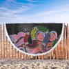 Australia Rainbow Serpent Aboriginal Beach Blanket - Dreamtime Rainbow Serpent Featuring Dot Style Beach Blanket