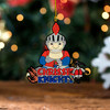 Newcastle Knights Christmas Acrylic And Wooden Ornament - Merry Chrissie Knights Ornament