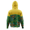 Australia Aboriginal Custom Hoodie - Green Painting With Aboriginal Inspired Dot Hoodie