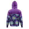 Australia Aboriginal Custom Hoodie - Purple Abstract Seamless Pattern With Aboriginal Inspired Hoodie