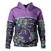 Australia Aboriginal Custom Hoodie - Purple Painting With Aboriginal Inspired Dot Hoodie