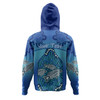 Australia Aboriginal Custom Hoodie - Blue Aboriginal Dot With Fish Hoodie