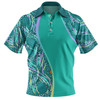 Australia Aboriginal Custom Polo Shirt - Turquoise Dot Dreamtime Polo Shirt