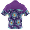 Australia Aboriginal Custom Polo Shirt - Purple Abstract Seamless Pattern With Aboriginal Inspired Polo Shirt