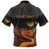 Australia Aboriginal Custom Polo Shirt - Rainbow Serpent Dreamtime Land Art Inspired Polo Shirt
