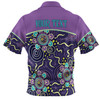 Australia Aboriginal Custom Polo Shirt - Purple Painting With Aboriginal Inspired Dot Polo Shirt