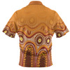 Australia Aboriginal Custom Polo Shirt - Brown Aboriginal Dot Polo Shirt