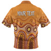 Australia Aboriginal Custom Polo Shirt - Brown Aboriginal Dot Polo Shirt