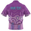 Australia Aboriginal Custom Polo Shirt - Purple Aboriginal Dot Polo Shirt