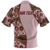 Australia Aboriginal Custom Polo Shirt - Aboriginal Inspired With Pink Background Polo Shirt