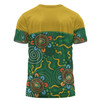 Australia Aboriginal Custom T-shirt - Green Painting With Aboriginal Inspired Dot T-shirt