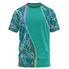 Australia Aboriginal Custom T-shirt - Turquoise Dot Dreamtime T-shirt
