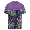 Australia Aboriginal Custom T-shirt - Purple Painting With Aboriginal Inspired Dot T-shirt