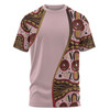Australia Aboriginal Custom T-shirt - Aboriginal Inspired With Pink Background T-shirt