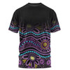 Australia Aboriginal Custom T-shirt - Purple Dot In Aboriginal Style T-shirt