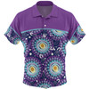 Australia Aboriginal Custom Hawaiian Shirt - Purple Abstract Seamless Pattern With Aboriginal Inspired Hawaiian Shirt