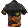 Australia Aboriginal Custom Hawaiian Shirt - Rainbow Serpent Dreamtime Land Art Inspired Hawaiian Shirt