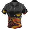 Australia Aboriginal Custom Hawaiian Shirt - Rainbow Serpent Dreamtime Land Art Inspired Hawaiian Shirt