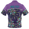 Australia Aboriginal Custom Hawaiian Shirt - Purple Painting With Aboriginal Inspired Dot Hawaiian Shirt
