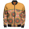 Australia Aboriginal Custom Bomber Jacket - Abstract Seamless Pattern With Aboriginal Inspired Bomber Jacket