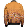 Australia Aboriginal Custom Bomber Jacket - Brown Aboriginal Dot Bomber Jacket