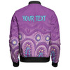 Australia Aboriginal Custom Bomber Jacket - Purple Aboriginal Dot Bomber Jacket