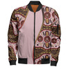 Australia Aboriginal Custom Bomber Jacket - Aboriginal Inspired With Pink Background Bomber Jacket