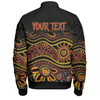 Australia Aboriginal Custom Bomber Jacket - Dot In Aboriginal Style Bomber Jacket