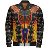 Australia Aboriginal Custom Bomber Jacket - Indigenous Dot With Boomerang Inspired Bomber Jacket