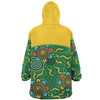 Australia Aboriginal Custom Snug Hoodie - Green Painting With Aboriginal Inspired Dot Snug Hoodie