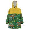 Australia Aboriginal Custom Snug Hoodie - Green Painting With Aboriginal Inspired Dot Snug Hoodie