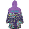 Australia Aboriginal Custom Snug Hoodie - Purple Painting With Aboriginal Inspired Dot Snug Hoodie