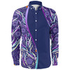 Australia Aboriginal Custom Long Sleeve Shirt - Purple Dot Dreamtime Long Sleeve Shirt