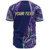 Australia Aboriginal Custom Baseball Shirt - Purple Dot Dreamtime Baseball Shirt