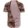 Australia Aboriginal Custom Baseball Shirt - Aboriginal Inspired With Pink Background Baseball Shirt