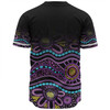 Australia Aboriginal Custom Baseball Shirt - Purple Dot In Aboriginal Style Baseball Shirt