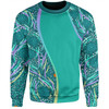 Australia Aboriginal Custom Sweatshirt - Turquoise Dot Dreamtime Sweatshirt