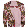 Australia Aboriginal Custom Sweatshirt - Aboriginal Inspired With Pink Background Sweatshirt