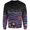 Australia Aboriginal Custom Sweatshirt - Purple Dot In Aboriginal Style Sweatshirt
