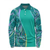 Australia Aboriginal Custom Long Sleeve Polo Shirt - Turquoise Dot Dreamtime Long Sleeve Polo Shirt