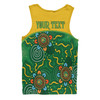 Australia Aboriginal Custom Men Singlet - Green Painting With Aboriginal Inspired Dot Men Singlet