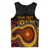 Australia Aboriginal Custom Men Singlet - Dreaming Trees And Goanna In Dot Pattern Men Singlet