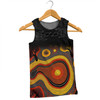 Australia Aboriginal Custom Men Singlet - Dreaming Trees And Goanna In Dot Pattern Men Singlet