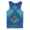 Australia Aboriginal Custom Men Singlet - Blue Aboriginal Dot With Fish Men Singlet