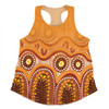 Australia Aboriginal Custom Women Racerback Singlet - Brown Aboriginal Dot Women Racerback Singlet