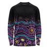Australia Aboriginal Custom Long Sleeve T-shirt - Purple Dot In Aboriginal Style Long Sleeve T-shirt
