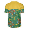 Australia Aboriginal Custom Rugby Jersey - Green Painting With Aboriginal Inspired Dot Rugby Jersey