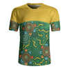 Australia Aboriginal Custom Rugby Jersey - Green Painting With Aboriginal Inspired Dot Rugby Jersey