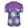 Australia Aboriginal Custom Rugby Jersey - Purple Abstract Seamless Pattern With Aboriginal Inspired Rugby Jersey